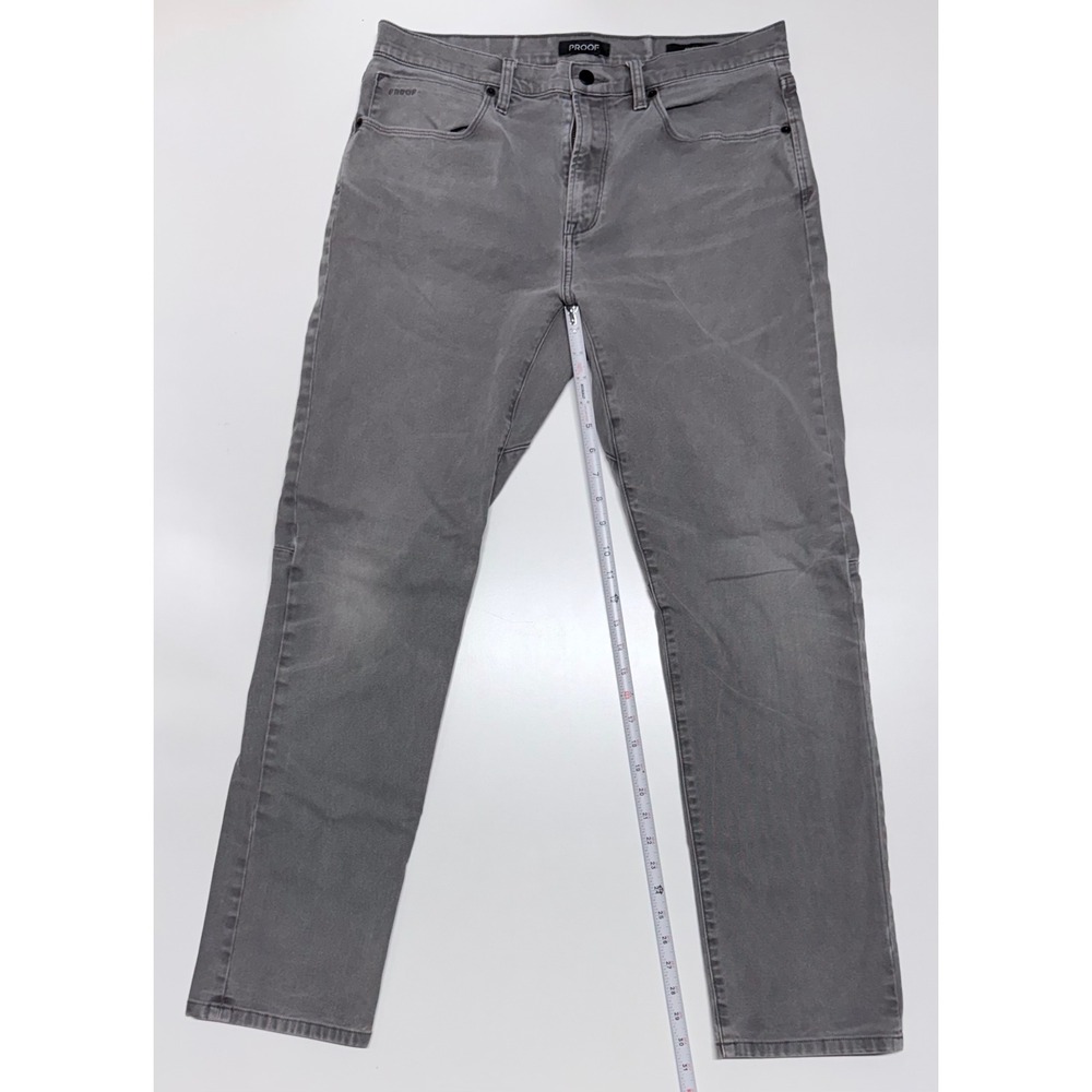 Proof Rover Pants Mens 34x32 Grey Straight Leg Stretch Canvas Performance Jeans